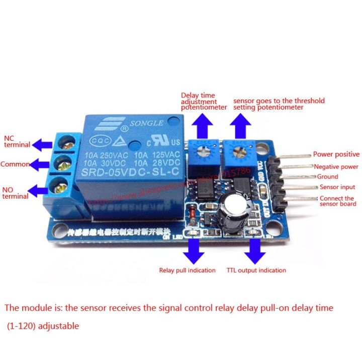 2pcs-rain-detection-sensor-รีเลย์โมดูลสวิตช์หน่วงเวลา-โมดูลการเรียนรู้-raindrop-sensor-module