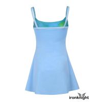 SPRINGDAY-Women’s Casual Fashion Contrast Color U-neck Hollow Suspender Short Dress