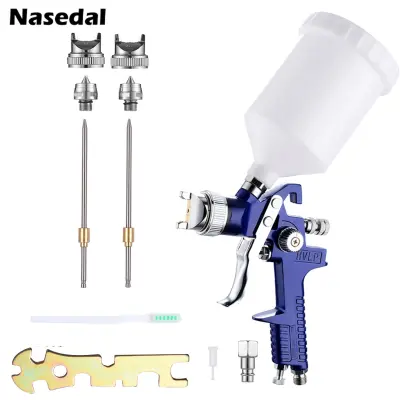 Nasedal H827 HVLP Sprayer 1.4/1.7/2.0mm Nozzle 600ml Cup Car Wall Painting Tool Mini Furniture Paint Airbrush High Atomization Tool