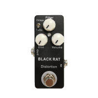 Mosky Black RAT Distortion Effect Pedal Classical Guitar Pedal Distortion Guitar Pedal True Bypass Guitar Parts