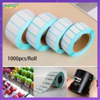 ZHENGE 1000pcs/Roll การ์ด แท็กเปล่า อุปกรณ์การพิมพ์ กันน้ำ ป้ายบรรจุภัณฑ์ สติ๊กเกอร์กันความร้อน กระดาษกาว