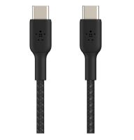 CHARGER CABLE (สายชาร์จ) BELKIN BRAIDED USB-C TO USB-C 1 METER (CAB004BT1MBK) (BLACK)