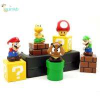 XSUIMI โมเดลคอลเลกชันมาริโอ Kids Toys น่ารักรูปแบบเห็ดโมเดลเคลื่อนไหวของเล่น Super Mario Bros. หุ่นแอคชั่นหุ่นของเล่น