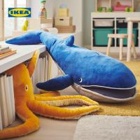 High-end IKEA IKEA BLAVINGAD plush toy blue whale pillow toy doll cute doll