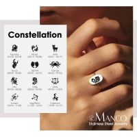 {BUSA Fashion Accessories} EManco Constellation316L แบบกำหนดเองแหวนสแตนเลสสลักสีทองสำหรับอุปกรณ์เสริมสำหรับคู่รักผู้หญิง