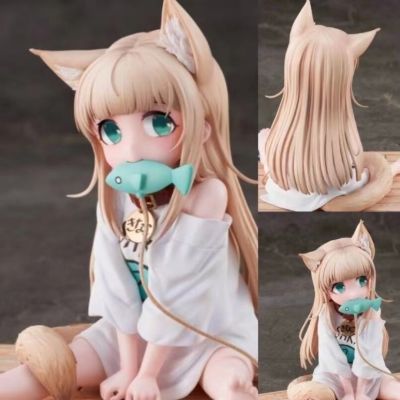 ZZOOI 12cm My Cat Is A Lovely Girl Anime Figure Soybean PVC Action Figure Collectible Model Doll Toy