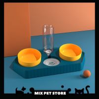 ?MIX PET STORE? ชามให้อาหารสัตว์เลี้ยง ชามให้อาหารหมาแมว ชามให้อาหารแมว พร้อมที่ให้น้ำอัตโนมัติ ถ้วยข้าวหมาแมว