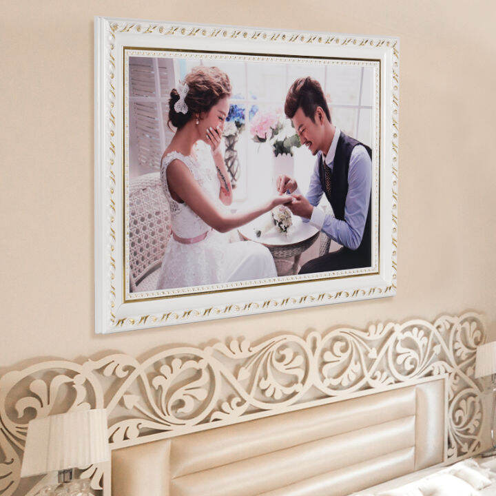 Solid wood photo frame wall wedding photos enlarged 16inch 20 24 36