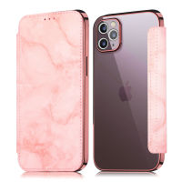 Nlwx เหมาะสำหรับ iPhone 13 Pro เคสหนังโทรศัพท์ TPU เคลือบหินอ่อน12 Pro Max เคสโทรศัพท์นิ่ม