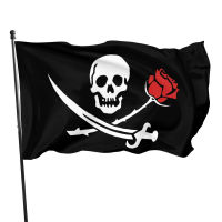 [Foocome] ฮาโลวีนโจรสลัดธง Jolly Roger โจรสลัดธงกะโหลกกระดูกโจรสลัดแบนเนอร์ตกแต่งย้อนยุคธงฮาโลวีนปาร์ตี้ตกแต่งบ้าน