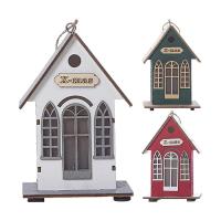 Wooden Christmas House Ornaments with Light Lighted Wooden House Decor for Christmas Christmas Decoration Supplies for Supermarket Hotel Classroom Home Shopping Malls Garden original