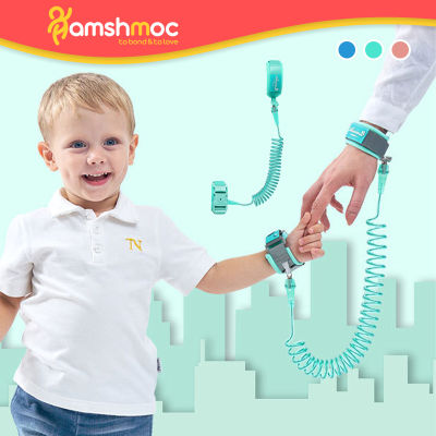 Hamshmoc 1.5เมตรสายรัดข้อมือป้องกันการสูญหายสำหรับเด็กเชือกลากเด็กวัยหัดเดินกลางแจ้งสายรัดข้อมือพร้อมล็อค
