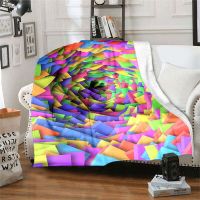 New Style 3D Modern Abstract Geometry Printed Blanket for Bed Picnic Blanket Blanket for Bed Air Conditioning Blanket Sofa Thin Blanket