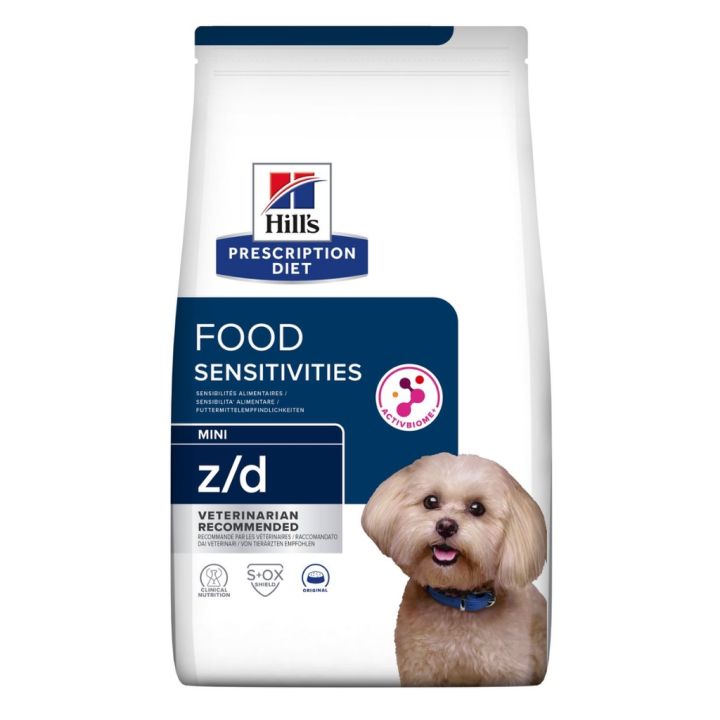 [ ส่งฟรี ] (หน้าใหม่) Hills z/d Canine Small Bites อาหารสุนัข ที่มีปัญหาแพ้อาหาร เม็ดเล็ก 3.1 kg.