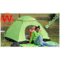 Jip tent เต็นท์ 2 ประตู  แบบโยน แล้วกาง หรือ  เต้น สปริง เต็นท์สปิง Pop up นอน 3 - 4 คน  ขนาด  190x190x135 cm.