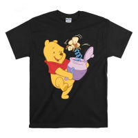 【Fashion】new Winnie The Pooh Bear T-shirt Butterfly T-shirt Men Women Unisex T-shirt Valentines Day gift แฟชั่นแขนสั้นผ้าฝ้าย shirt for men women tops