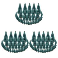 105 PCS Miniature Christmas Tree Artificial Snow Frost Trees Pine Trees for Christmas DIY Craft Party Decoration(4 Size)