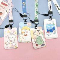 Cute Cartoons Card Holder Student Women man Keychain subway bus Access Control Ic Card Sliding Certificate Coverbirthday present Card Holders