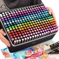 hot！【DT】 24-168 Colors Markers Pens Set Highlighter painting School Supplies Stationery