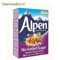 อัลเพน มูสลี รสบลูเบอร์รี , เชอร์รี และอัลมอนด์ 560 กรัม Alpen No Added Sugar Blueberry, Cherry &amp; Almond  Muesli 560 g.