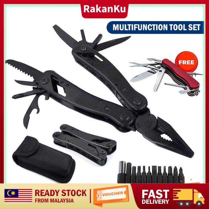 RakanKu Malaysia MultiFunction Foldable Plier Pocket Plier Kit Mini Plier Screw Driver Set