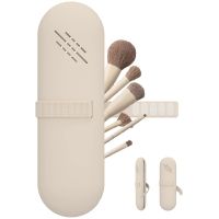 Portable Makeup Brush Holder Compact Brush Organizer. Toiletry Makeup Bag Silicon Brush Holder Beauty Organizer Pouch