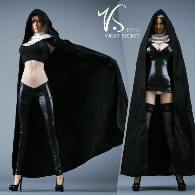 hot！【DT】☌☾♛  VSTOYS 19XG60 1/6 Church Nun Cloak Leather Set 12 Female Figure Dolls