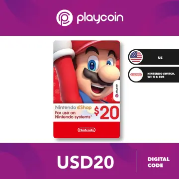 Nintendo eShop Card 20 USD | USA Account digital for Nintendo Switch