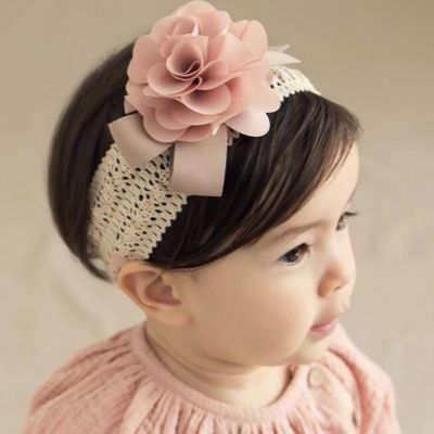 ที่คาดผมเด็กดอกไม้สาวสีชมพูริบบิ้นคาดผมสำหรับเด็กทารก Headbands QC7311706