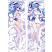60x180cm Wedding Bride Ganyu Hugging Body Pillow Case Game Genshin Impact Dakimakura Cover Anime Girl Waifu Pillowcase Cushion