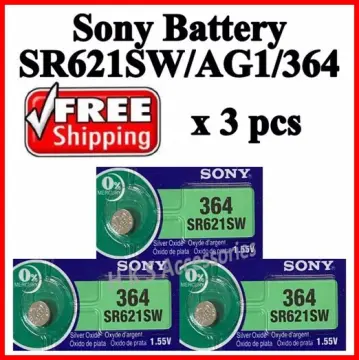 2 PCS RENATA 364 WATCH BATTERIES SR621SW SR621W