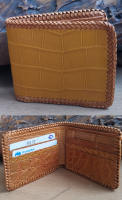 Genuine Crocodile Wallet กระเป๋าหนังจระเข้แบบ 2 พับ หนังแท้ของแท้ งามสุดๆ กับหนังจระเข้ทั้งภายนอกภายใน