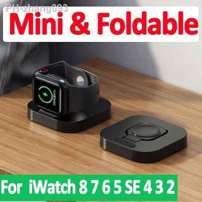 Portable Mini Magnetic Wireless Charger for IWatch 8 7 6 SE 5 4 3 2 1 Foldable Fast Charging Dock Station for Apple Watch Series