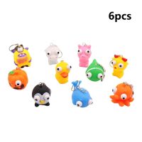 【hot】 6 Pieces/Lots Squeeze Decompression Artifact Small Animals Pressure Keychain Vent Burst Eyes for Kids ！