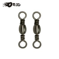 ORJD 20-50pcs Barrel Swivels Fishing Rolling Swivel Snap Solid Ring Stainless Hook Lure Connector Fishing Accessories Tackle Accessories