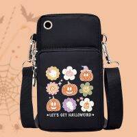 Women Halloween Mobile Phone Bags Pumpkin Coffee Latte Drink Cup Spice Shoulder Satchels Women Purses and Handbags Wrist Pack