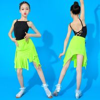 [COD] words childrens Latin dance female girls spring and summer exercise performance dress