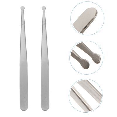 Stamp Anti Static Stainless Steel Tongs Precision Premium Metal Tool Hair Beauty Beading Eyebrow Collecting Tools Round Tip Esd