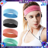 Bitak 1PCS Sweatband Moisture-Wicking Breathable ผู้ชายผู้หญิงกีฬาแถบคาดศีรษะแบบยืดหยุ่นสำหรับฟิตเนสยิมวิ่งกีฬาบาสเก็ตบอล