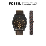 Đồng hồ nam Fossil Machine dây da, mặt 42 MM, Dark màu nâu, FS5251SET