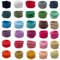 50 pieces/bag Newborn soft hairband Baby elastic cotton nylon headband Hair accessories Baby DIY accessories 30 colors