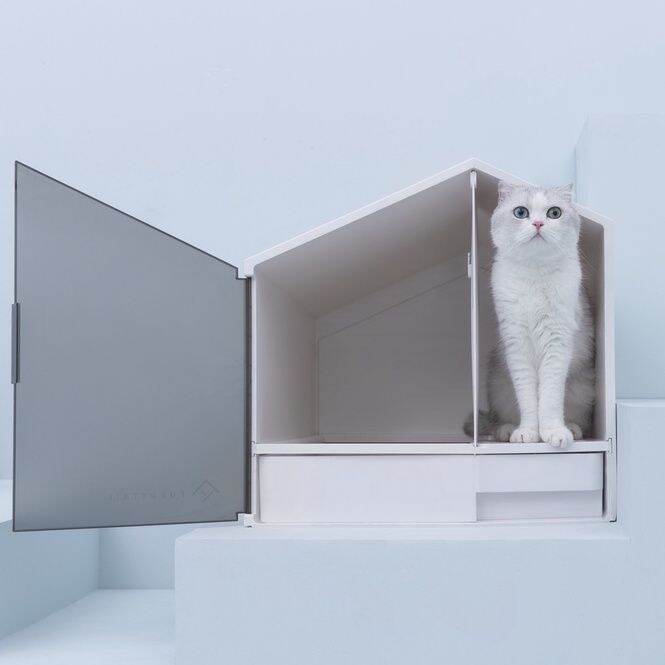 furrytail-เฟอร์รี่เทล-glow-house-cat-litter-box-กล่องครอกแมวรูปบ้าน