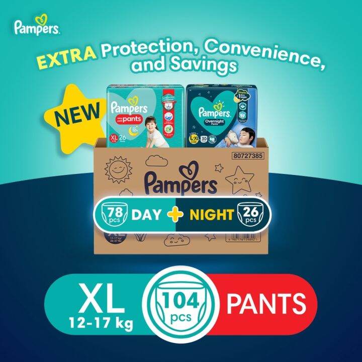 Day And Night Monthly Box Pampers Baby Dry Pants Xl 78s Overnight