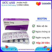 Viên uống Biotin 5mg ngừa mụn trứng cá