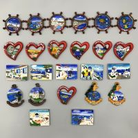 【YF】☌▥  Offer Europe Greece Mykonos Samos Natplion Etc. Tourist Souvenirs Refrigerator Magnetic Stickers collection