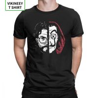 เสื้อยืดผ้าฝ้ายเสื้อยืด พิมพ์ลาย La Casa De Papel สําหรับผู้ชาย#39; s Money Heist เสื้อยืดลําลอง ผ้าฝ้าย แขนสั้น คอกลม พ  PKBT