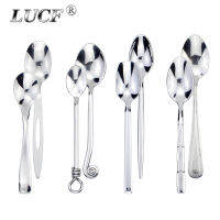 ยอดนิยม Elegant ช้อนชาช้อนขนมสแตนเลสกระจก Polish Flavour ช้อนกวน Scoops Handy Utensils Silverware