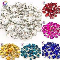 22สี50ชิ้น/แพ็คขนาดผสมคริสตัลเกรดสูงหัวเข็มขัด+กรงเล็บRhinestone,ฐานเงินGalssเย็บบนหินDiy/อุปกรณ์เสื้อผ้า-WIOJ SHOP