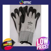 (ส่งฟรี) ถุงมือกันบาด LV.5/C UVEX unidur 6659 foam cut protection gloves Size XL(10) Part No.6659-10