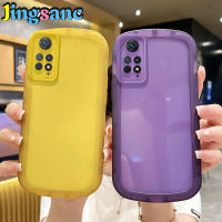 Jingsanc เคสใสสำหรับ Xiaomi Redmi Note 11/11S/11 Pro/11 Pro 5G เคสโทรศัพท์ Clear Soft ซิลิโคน TPU เลนส์ป้องกัน Candy สีฝาหลัง